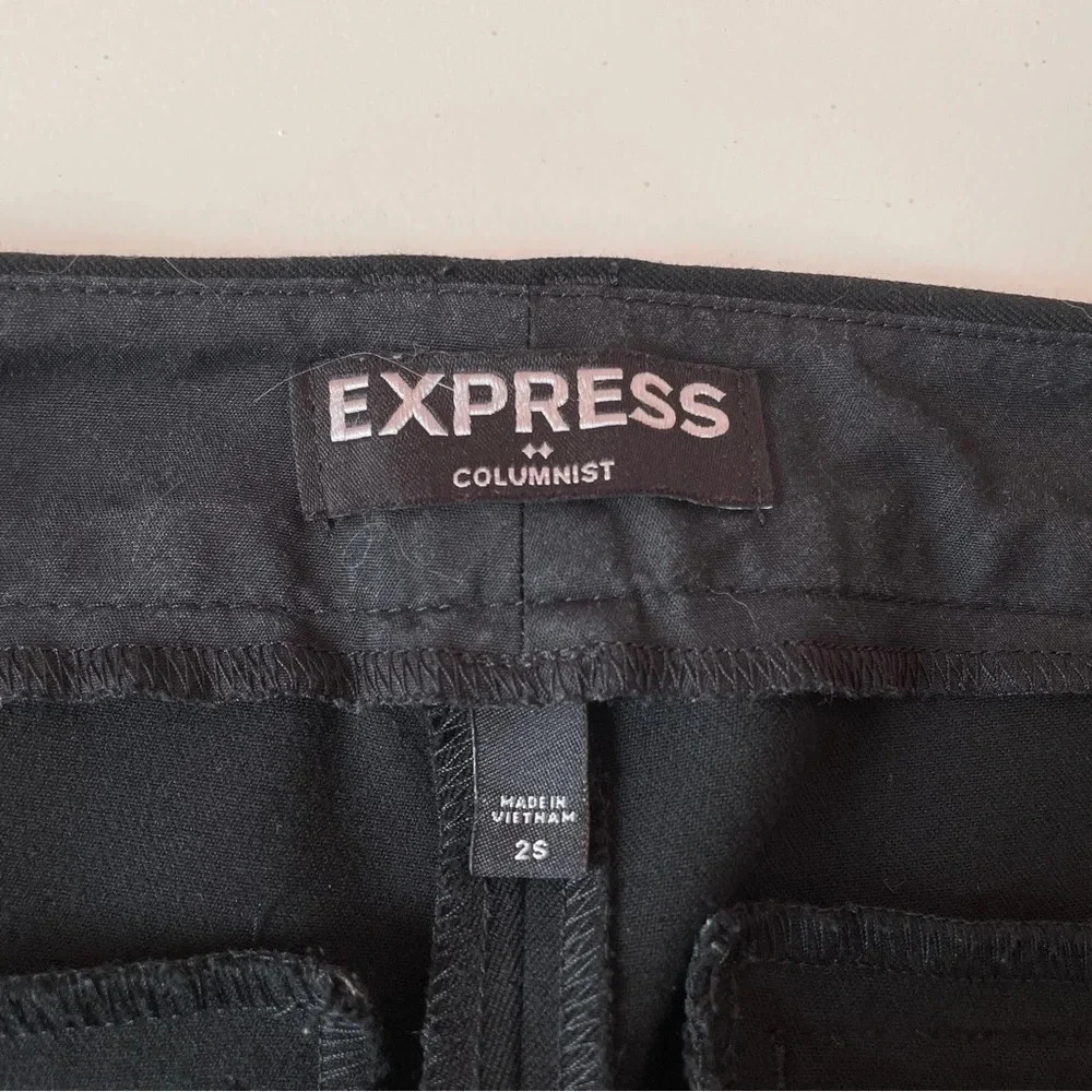 Express Columnist Stretch Ankle Mid Rise Size 2S Black Pants - Picture 9 of 10